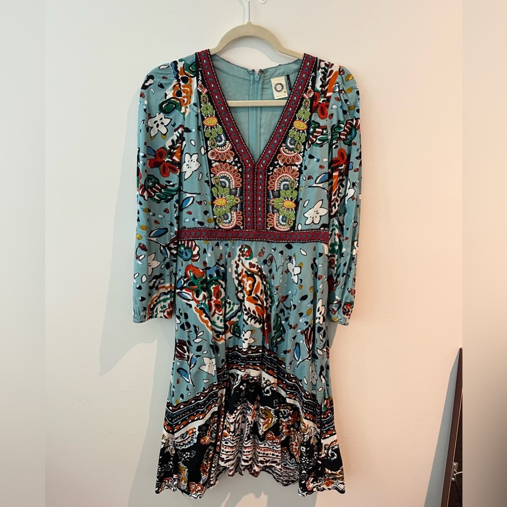 Akemi + Kim Dress. Size 4. Gently worn. Intricate beading along v-neck.